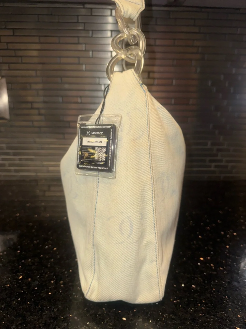 CHANEL Light Blue Denim Shoulder Bag - Picture 9 of 14